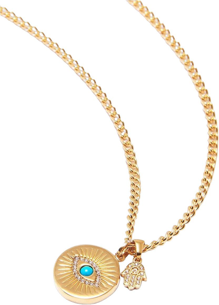 Skyfall Evil Eye and Hamsa Hand Necklace