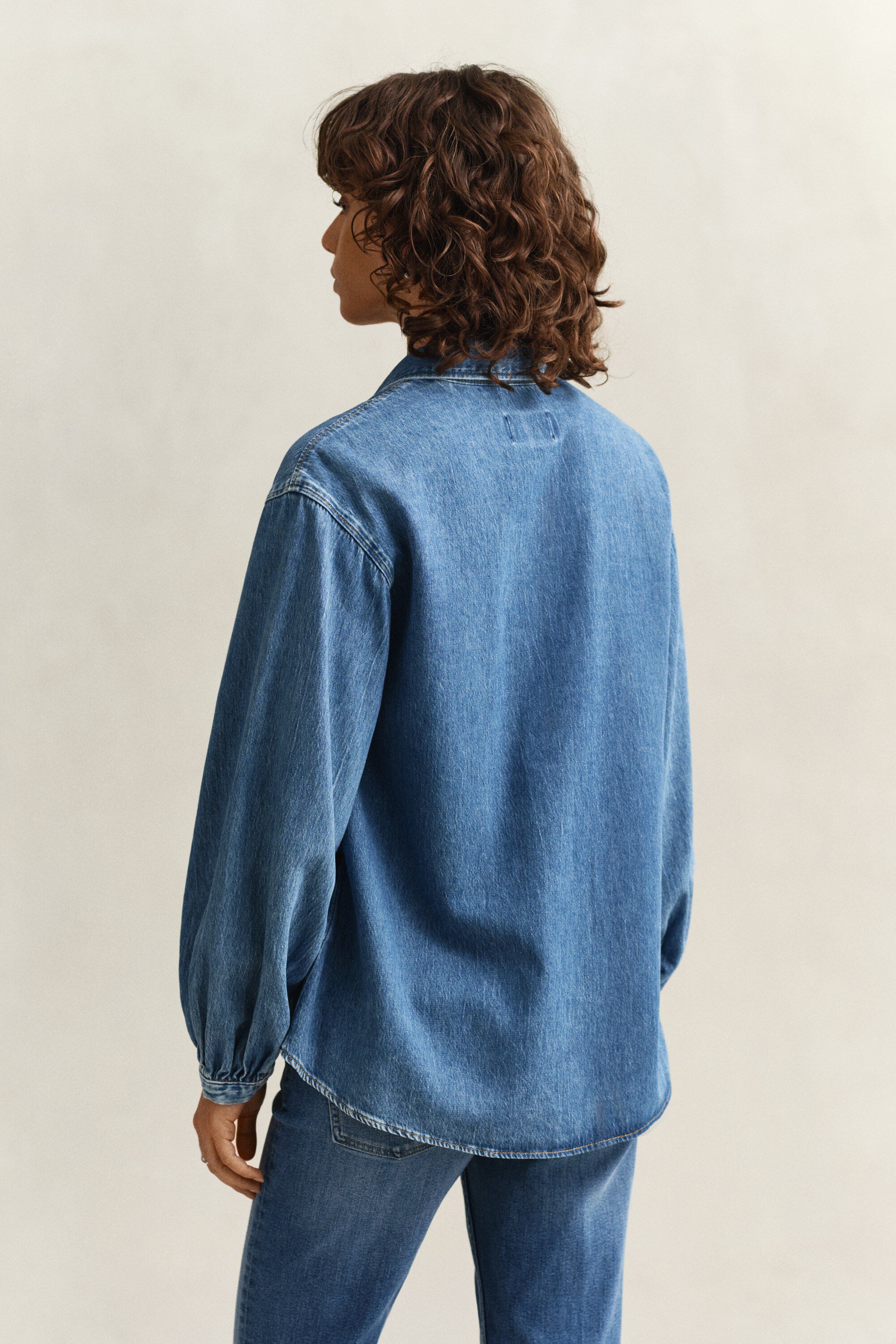 DENIM VOLUME SLEEVE SHIRT
