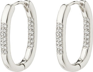 STAR recycled hoops, silver-plated