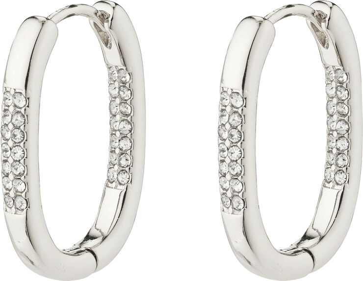 STAR recycled hoops, silver-plated