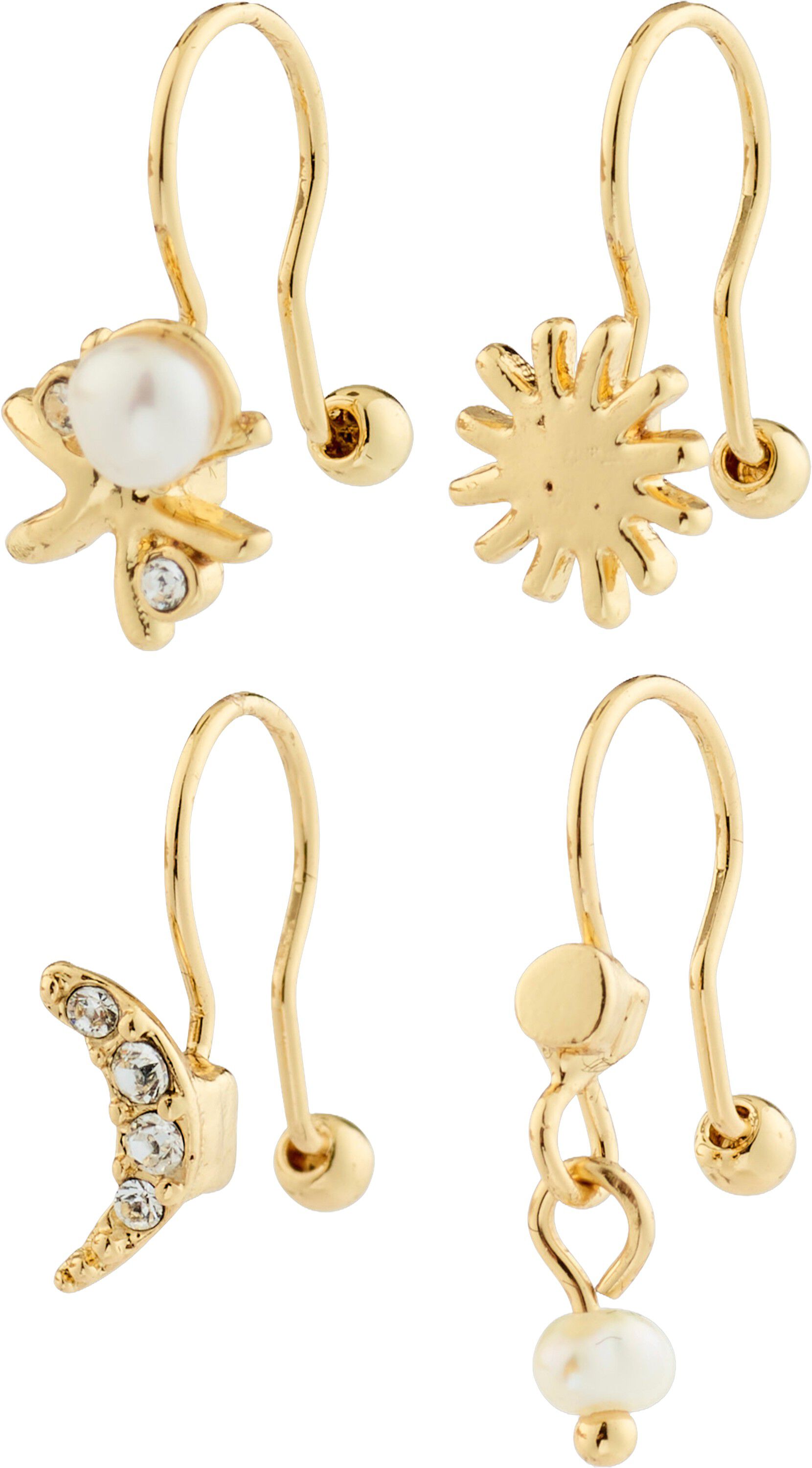 EVON ear cuff 4-in-1 set, gold-plated