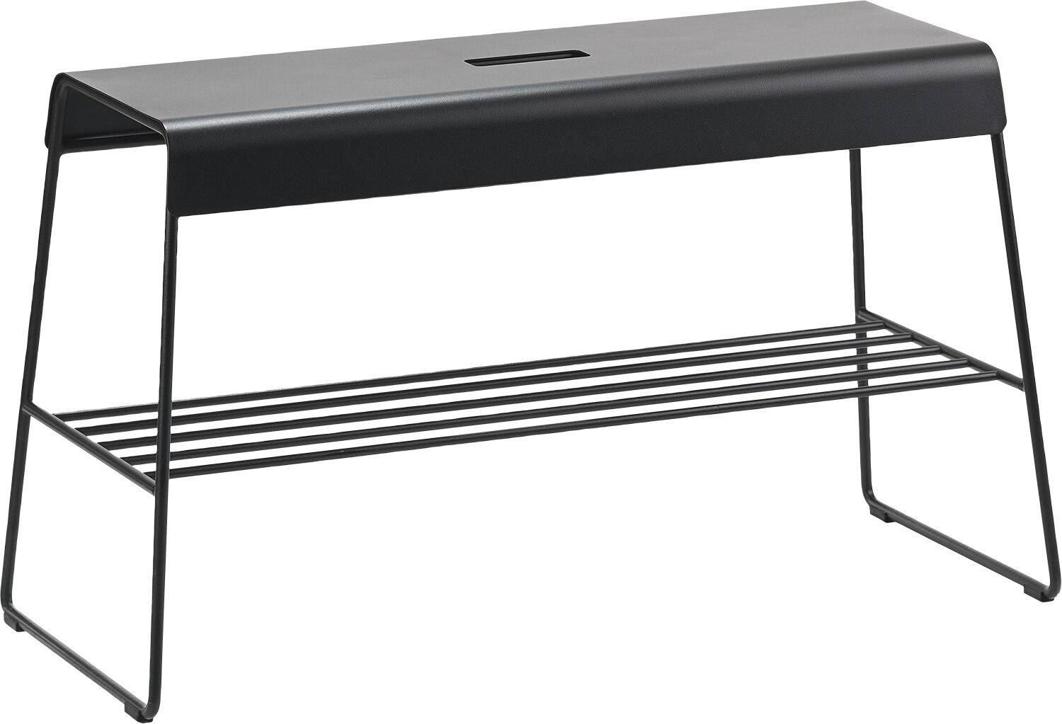 B&auml;nk med hylla A-Bench Outdoor Black