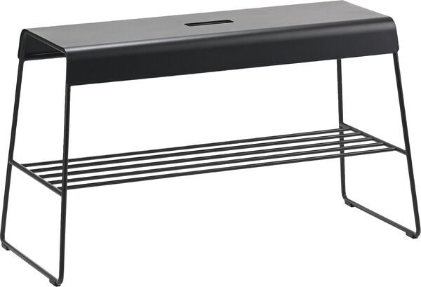 Bänk med hylla A-Bench Outdoor Black
