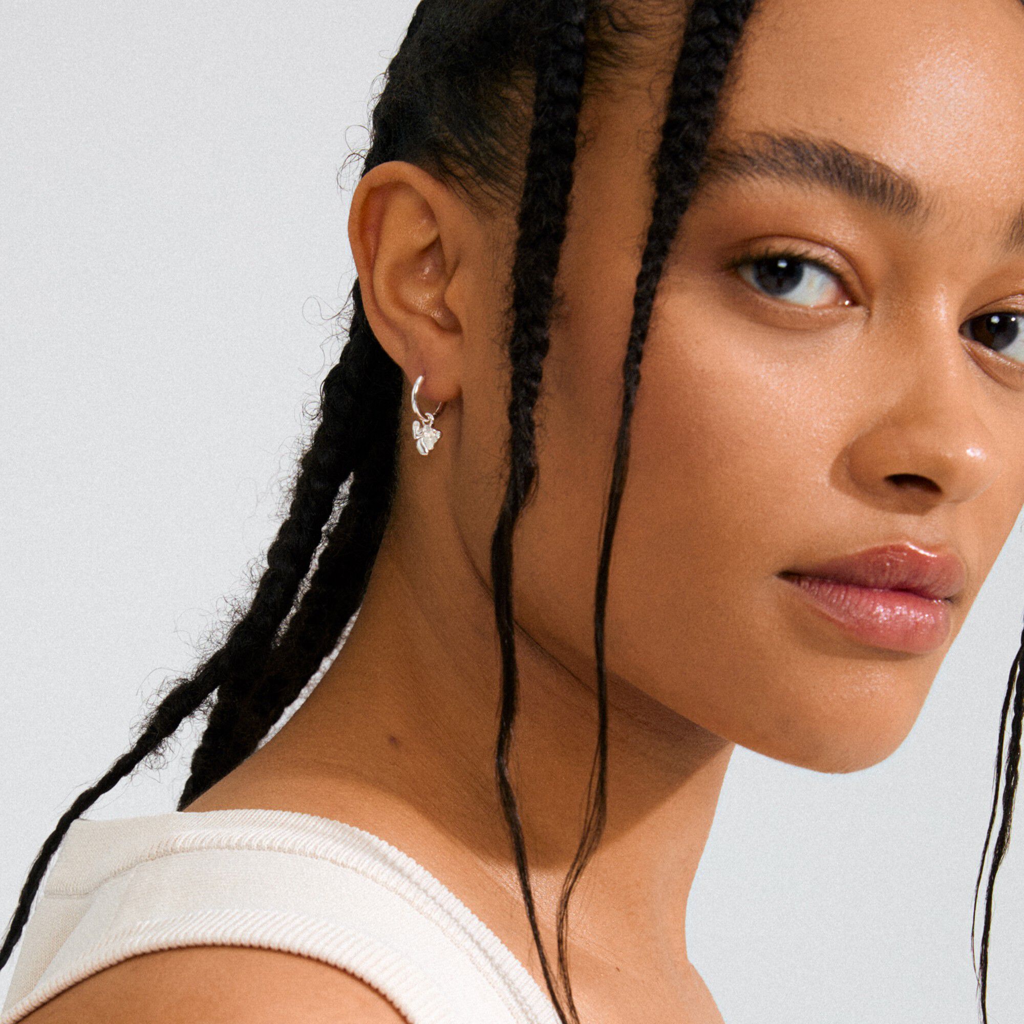 LUIS earrings silver-plated