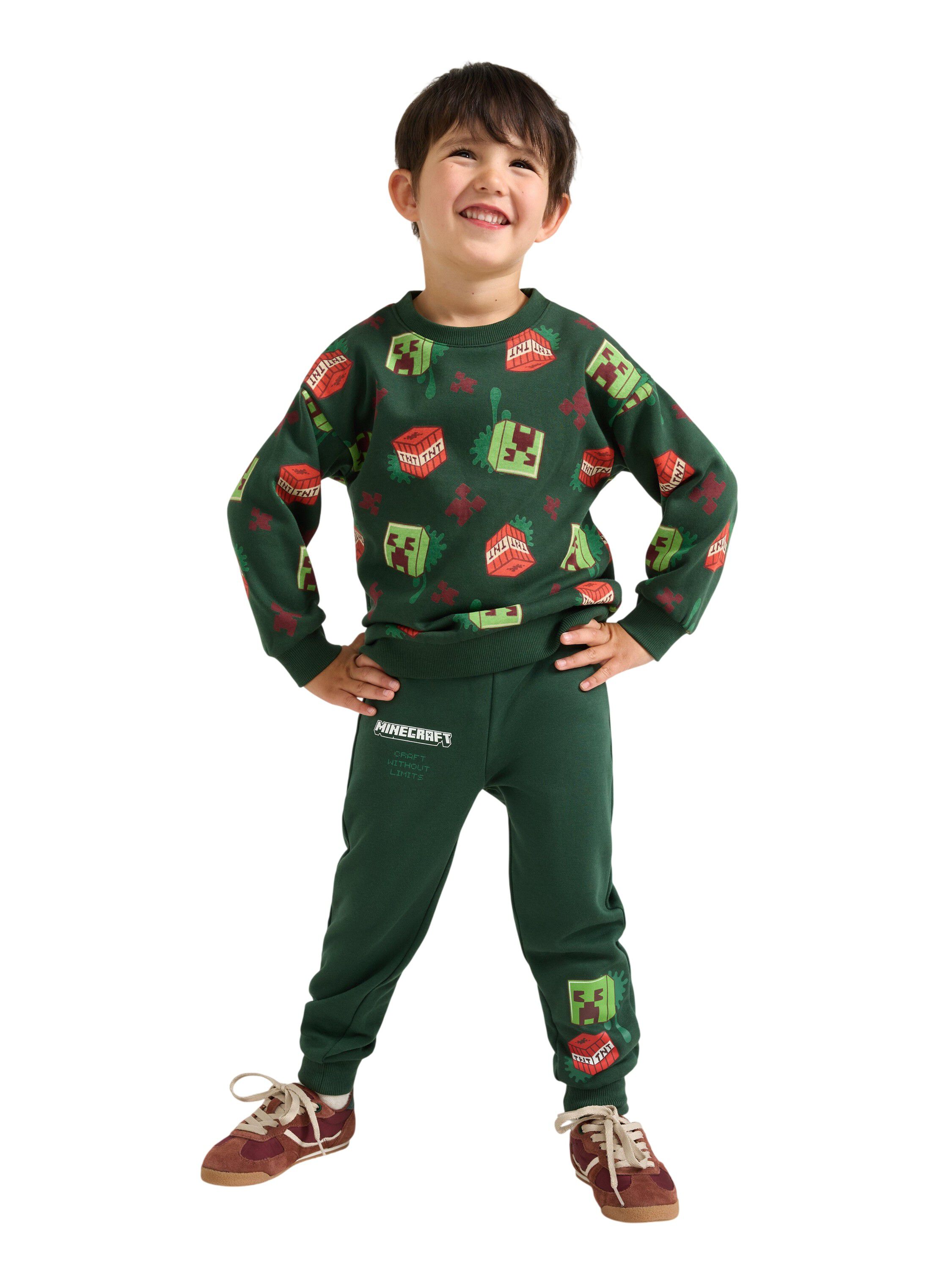 Minecraft sweatshirt med borstad in