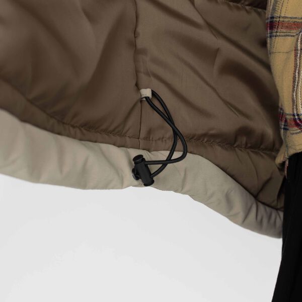 Short, hooded parka jacket with zipper pockets