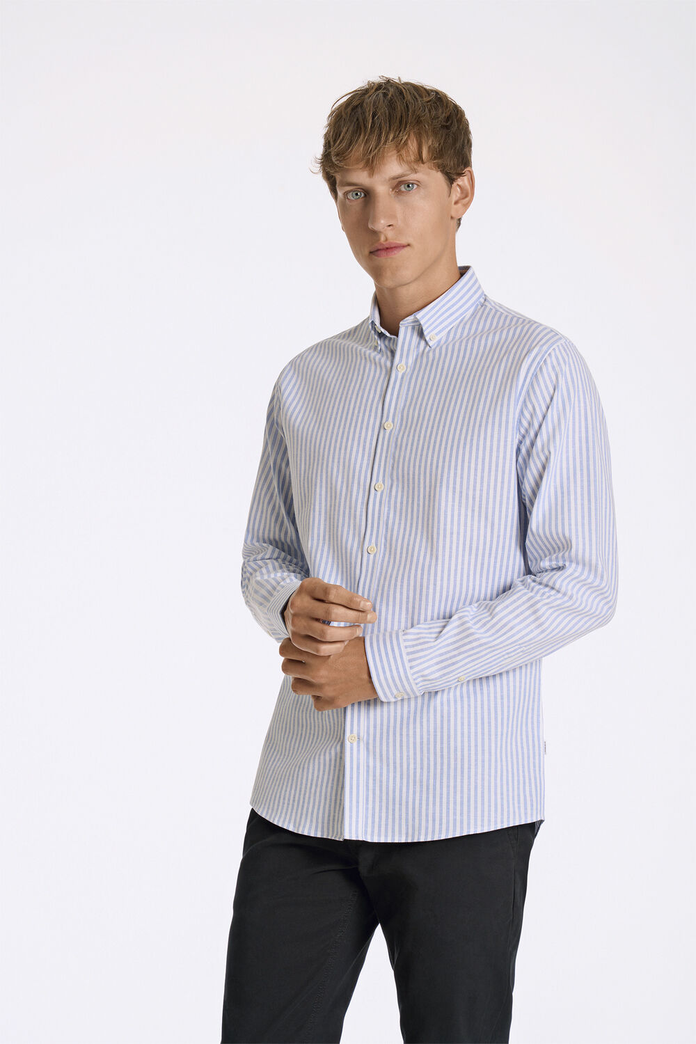 Striped superflex oxford L/S