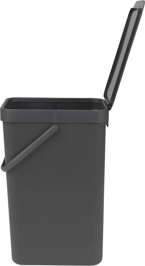 Affaldsspand m/låg sort.kon. 16 ltr