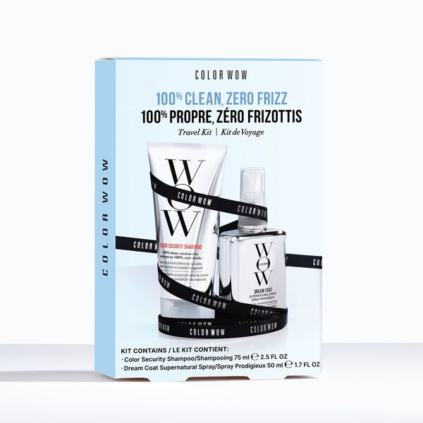 100% Clean, Zero Frizz - Hårvårdsset i resestorlek
