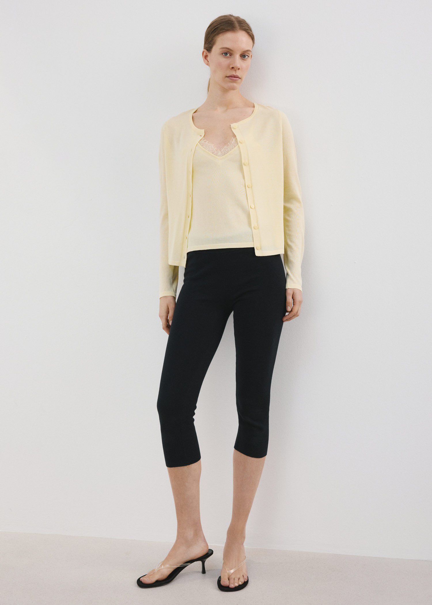 Knitted button cardigan