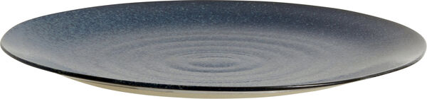 GRAINY plate, L, dark blue