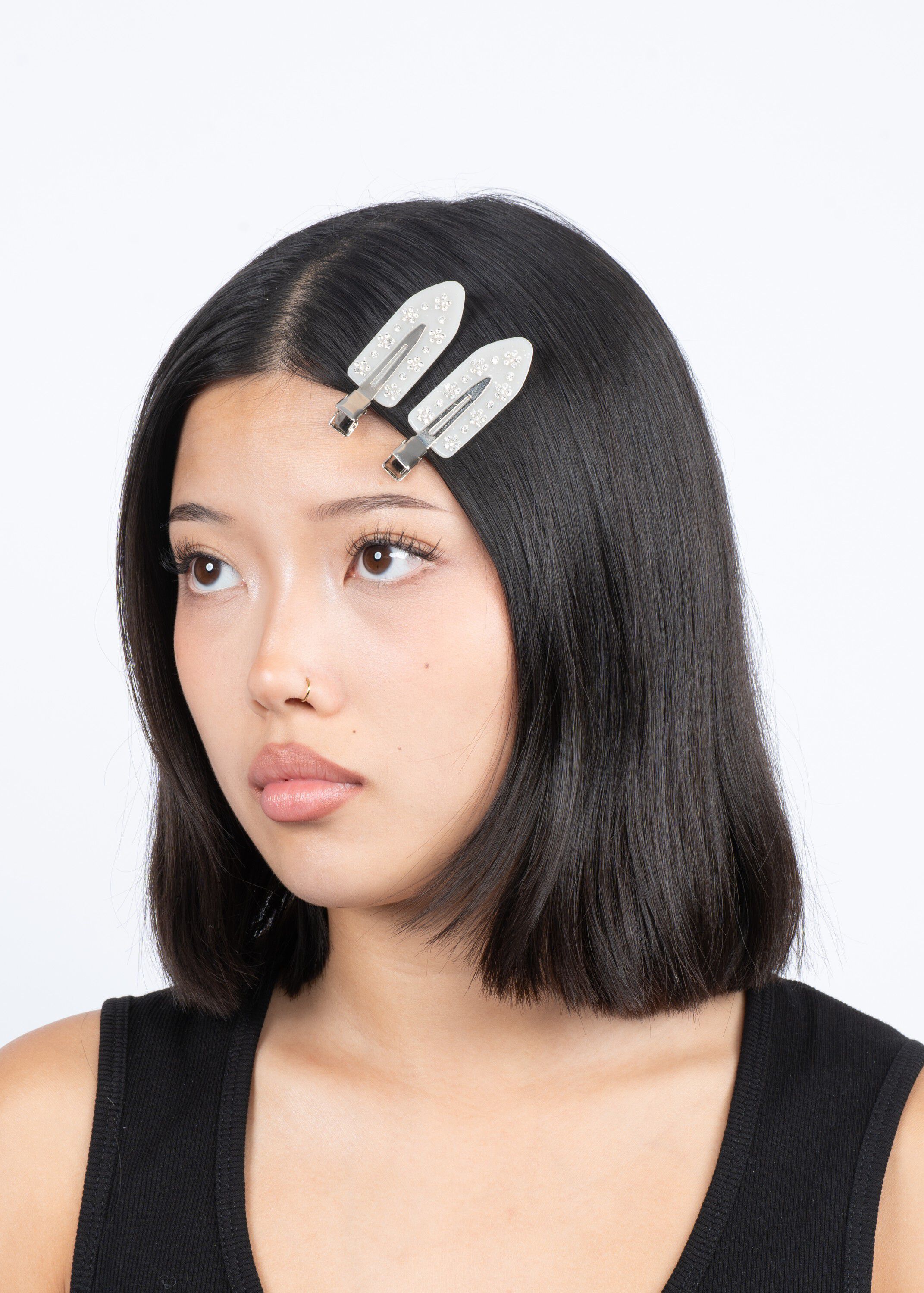 No Crease Flower Crystal Clips // 2