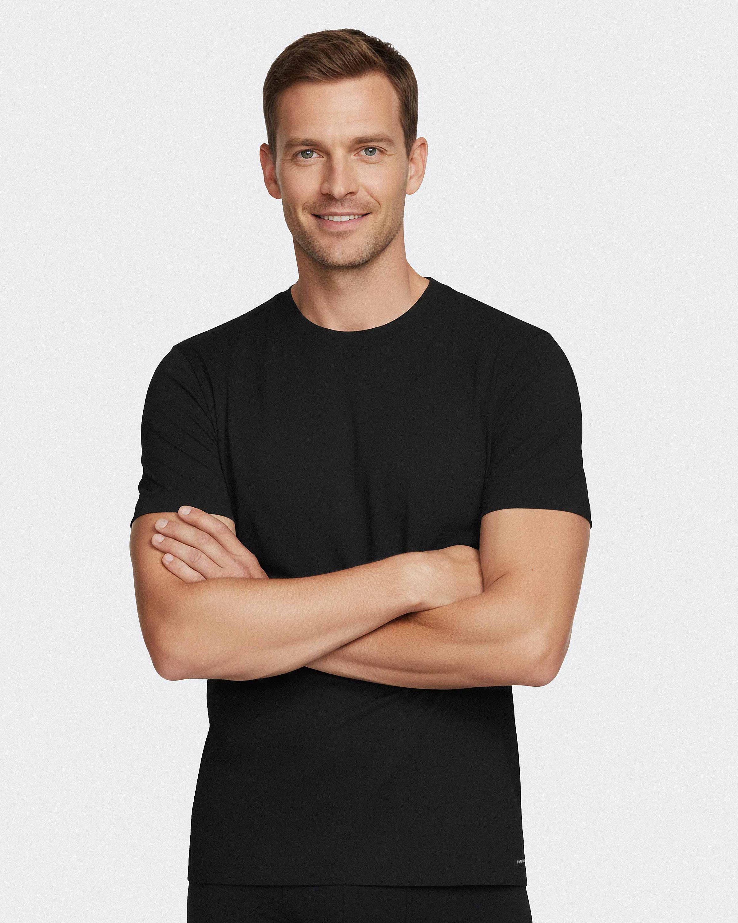 T-shirt O Neck Rib Pure Cotton