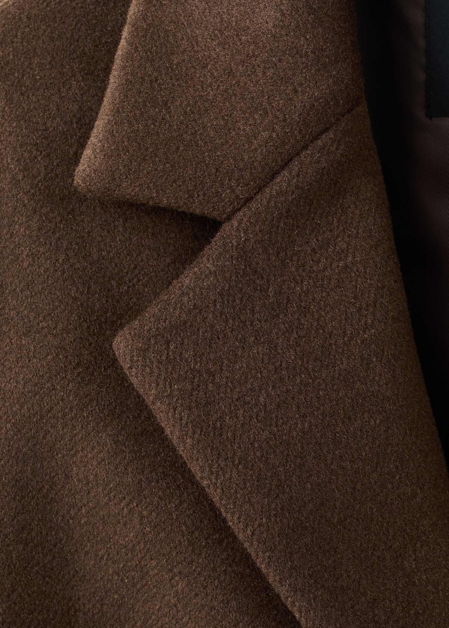 Double-breasted wool blend coat
