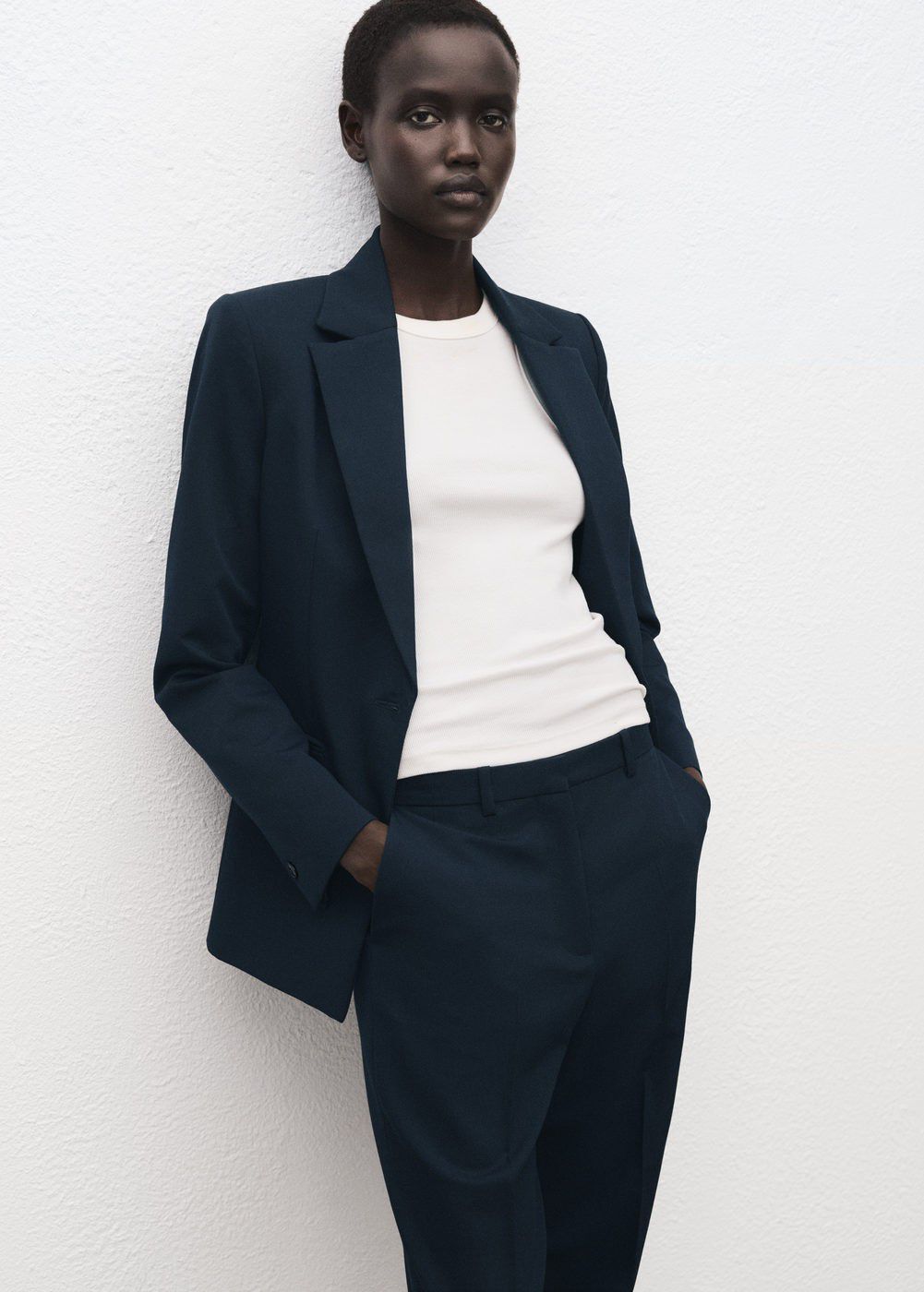Straight suit trousers