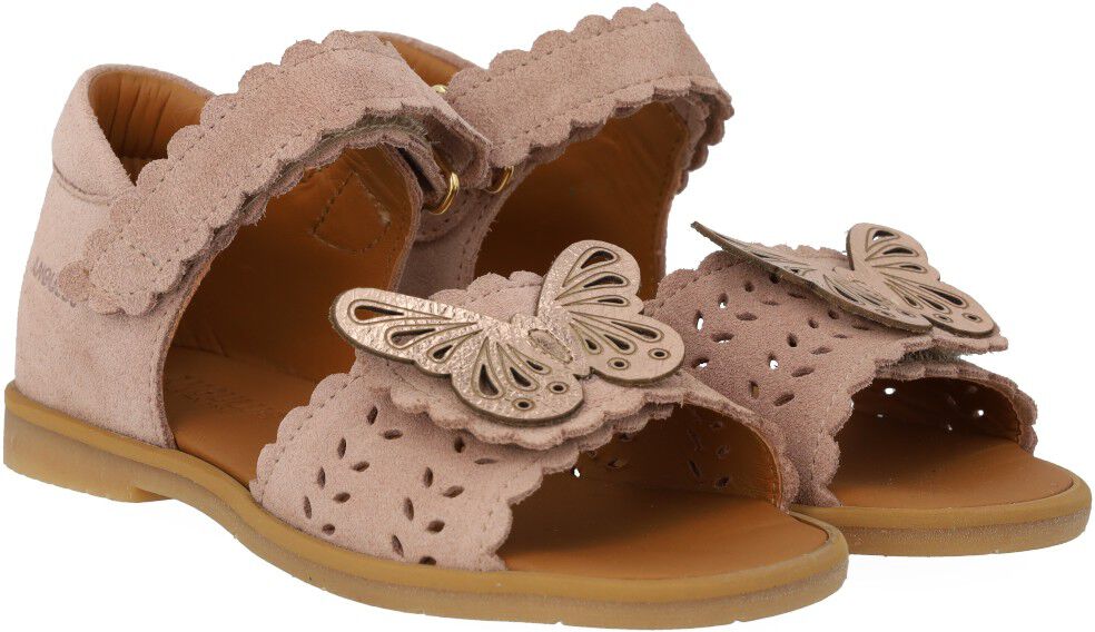 Sandal med &aring;ben t&aring; og dobbelt velcro