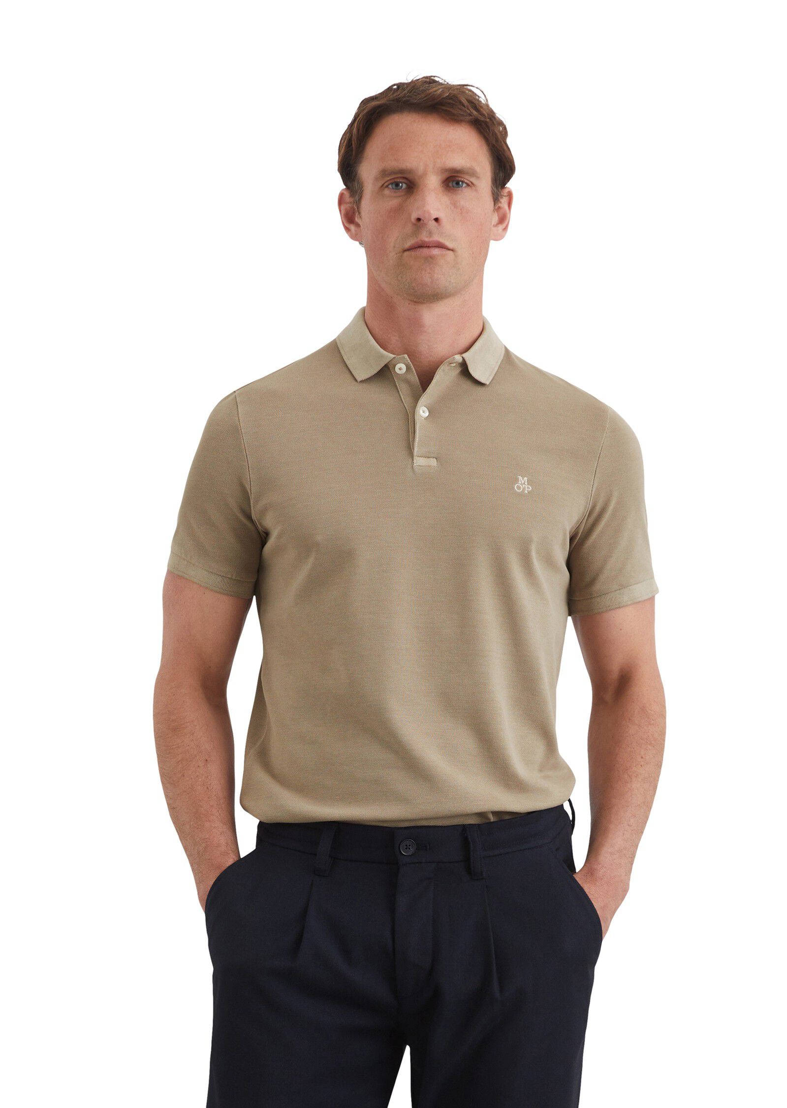 Poloshirt, short sleeve, rib collar