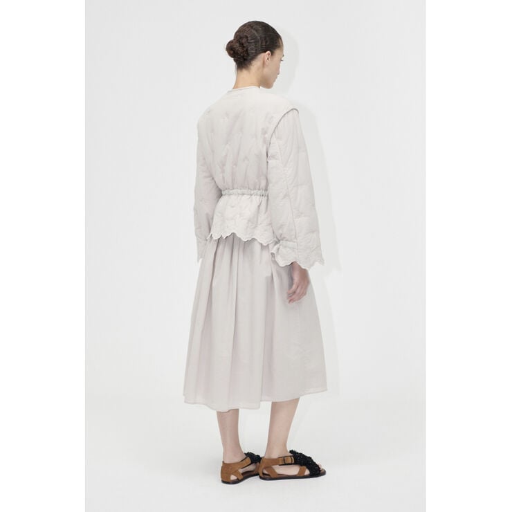 2388 Quilted Cotton, Gathered Tie Jacket