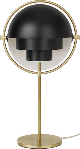 Multi-Lite Table Lamp (Base: Brass, Shade: Black Semi Matt)
