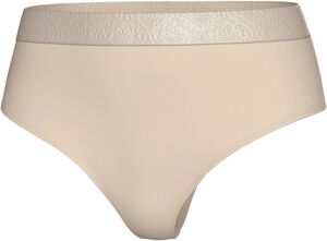 Thong with elastic waistband