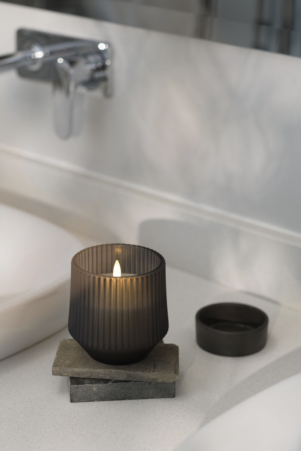 Scented wax glass candle, Harmony, Smoke, 8,5x9,5 cm *