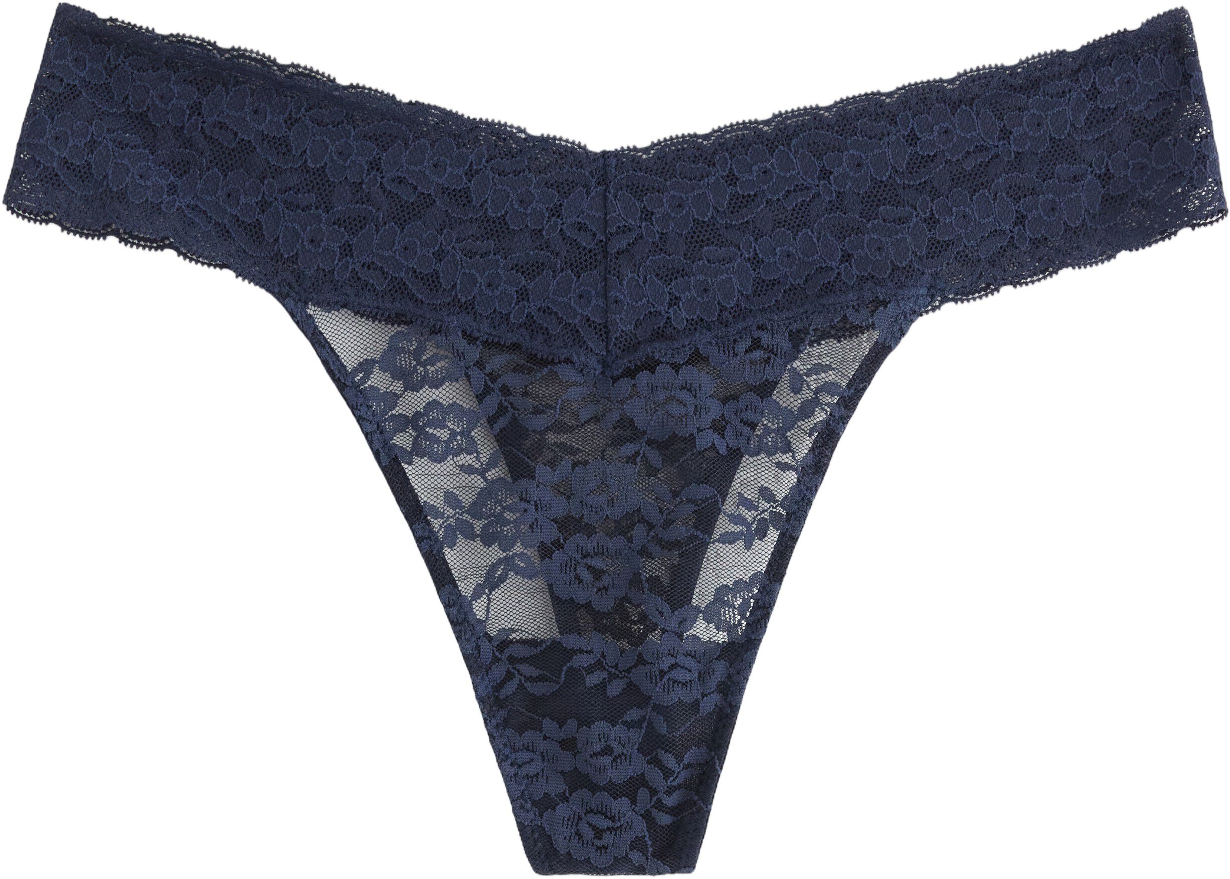 Stringtrosor i mjuk spets med l&aring;g m