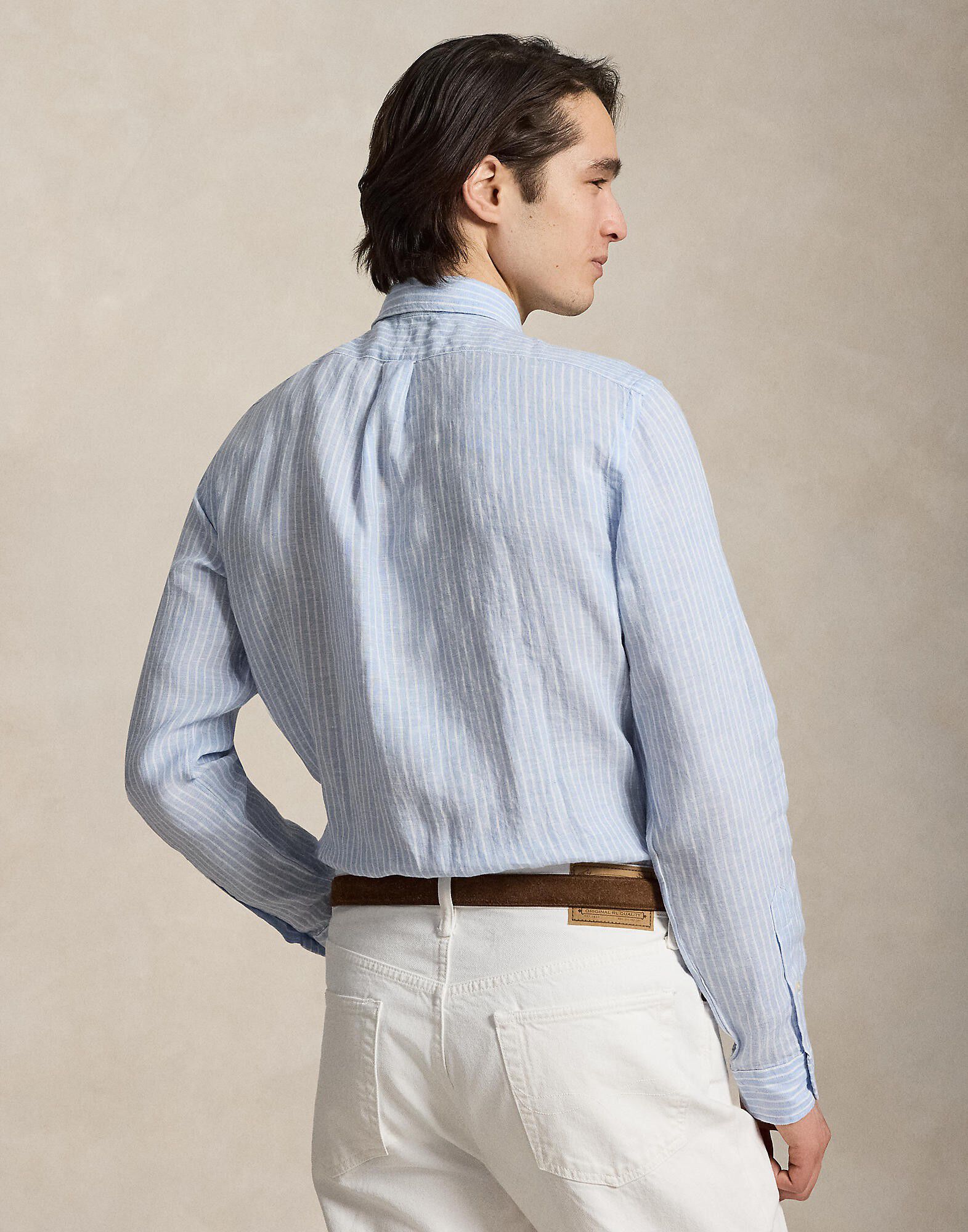 Custom Fit Striped Linen Shirt