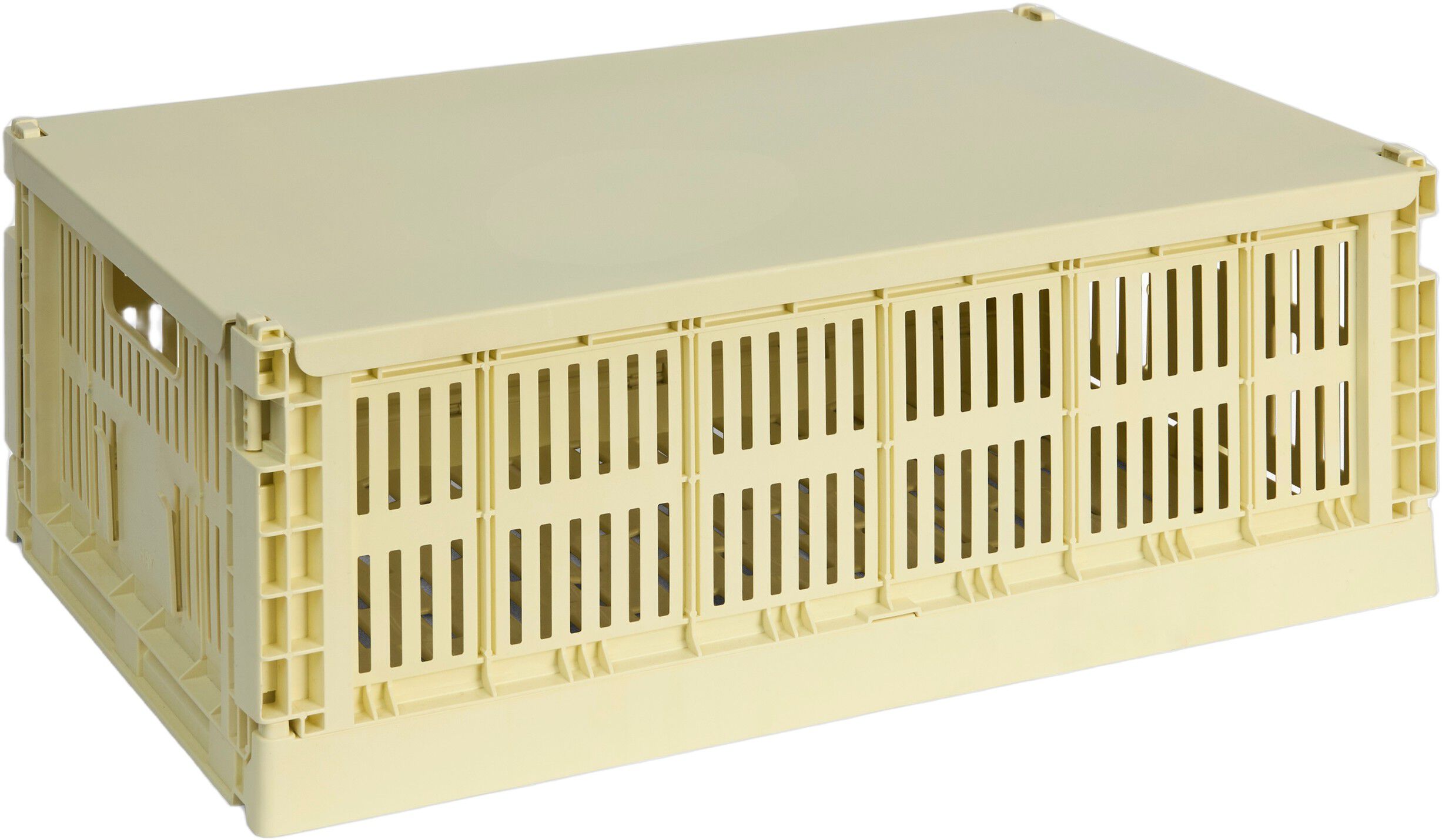 HAY Colour Crate Lid Metal-Large-Light yellow
