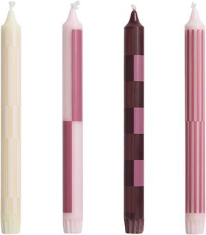 Pattern Candle, Set of 4