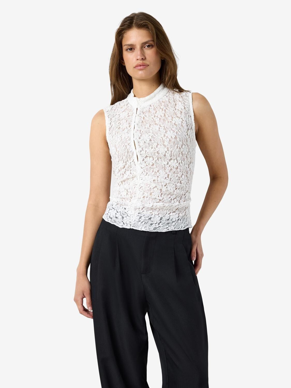 Nmpeyton S/L Button Top