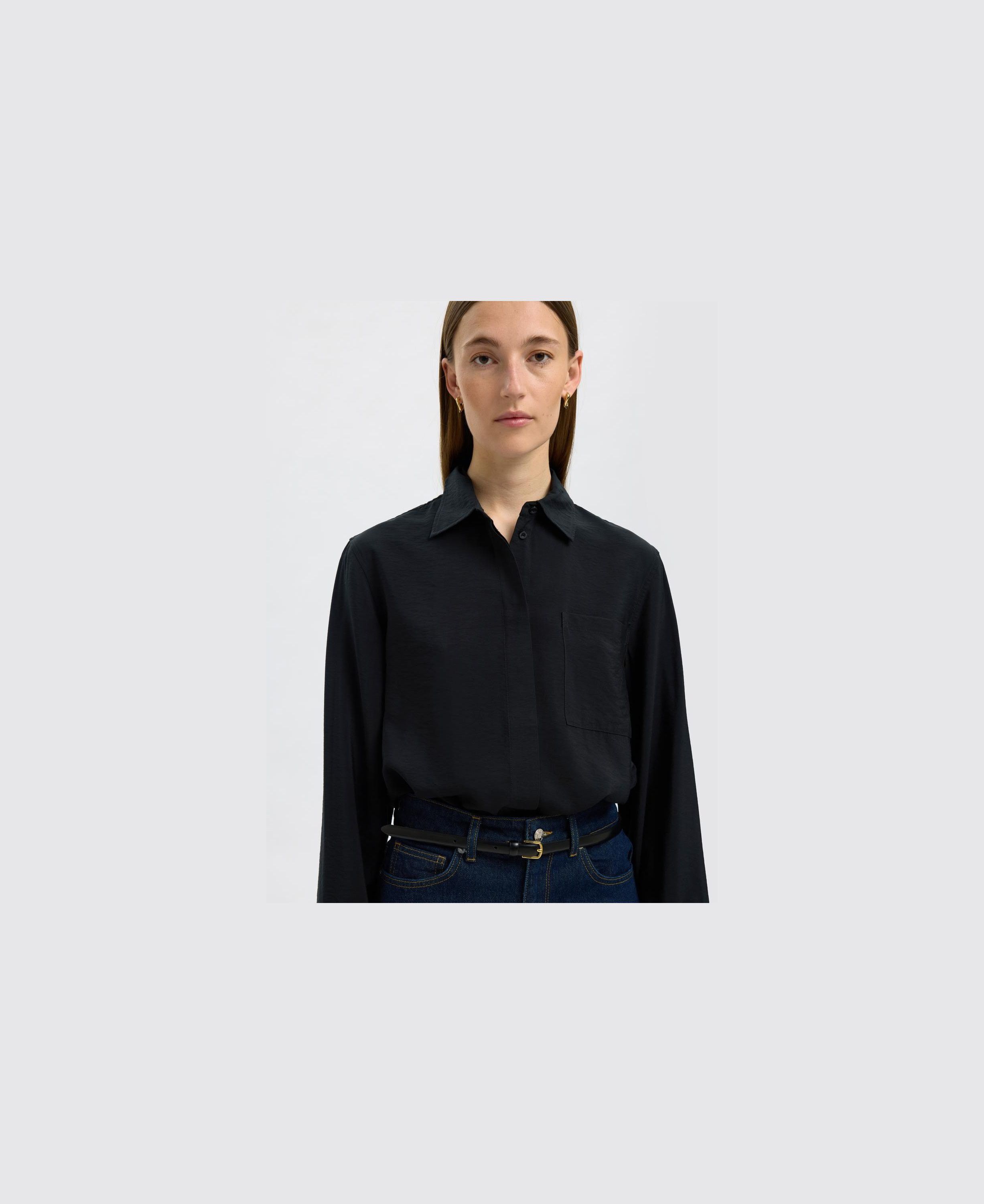 Slfamara Ls Relaxed Shirt Noos
