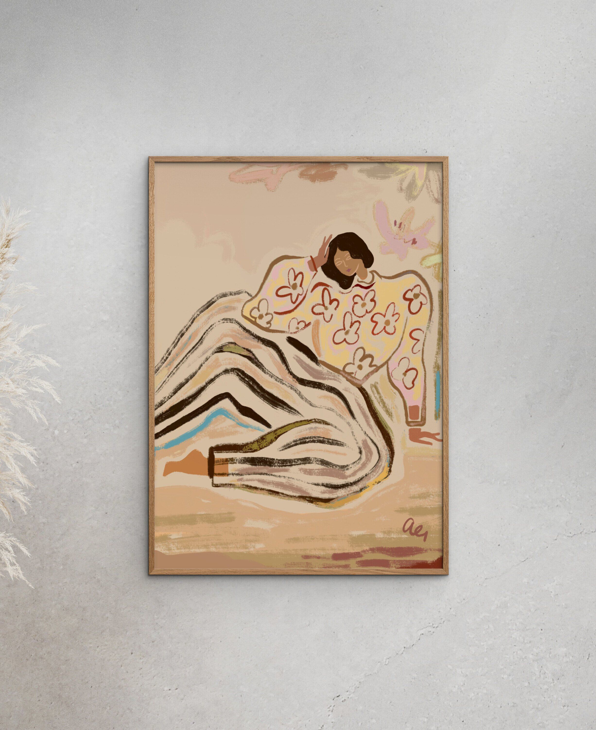 Affordable Art Prints x Arty Guava - Another lazy day