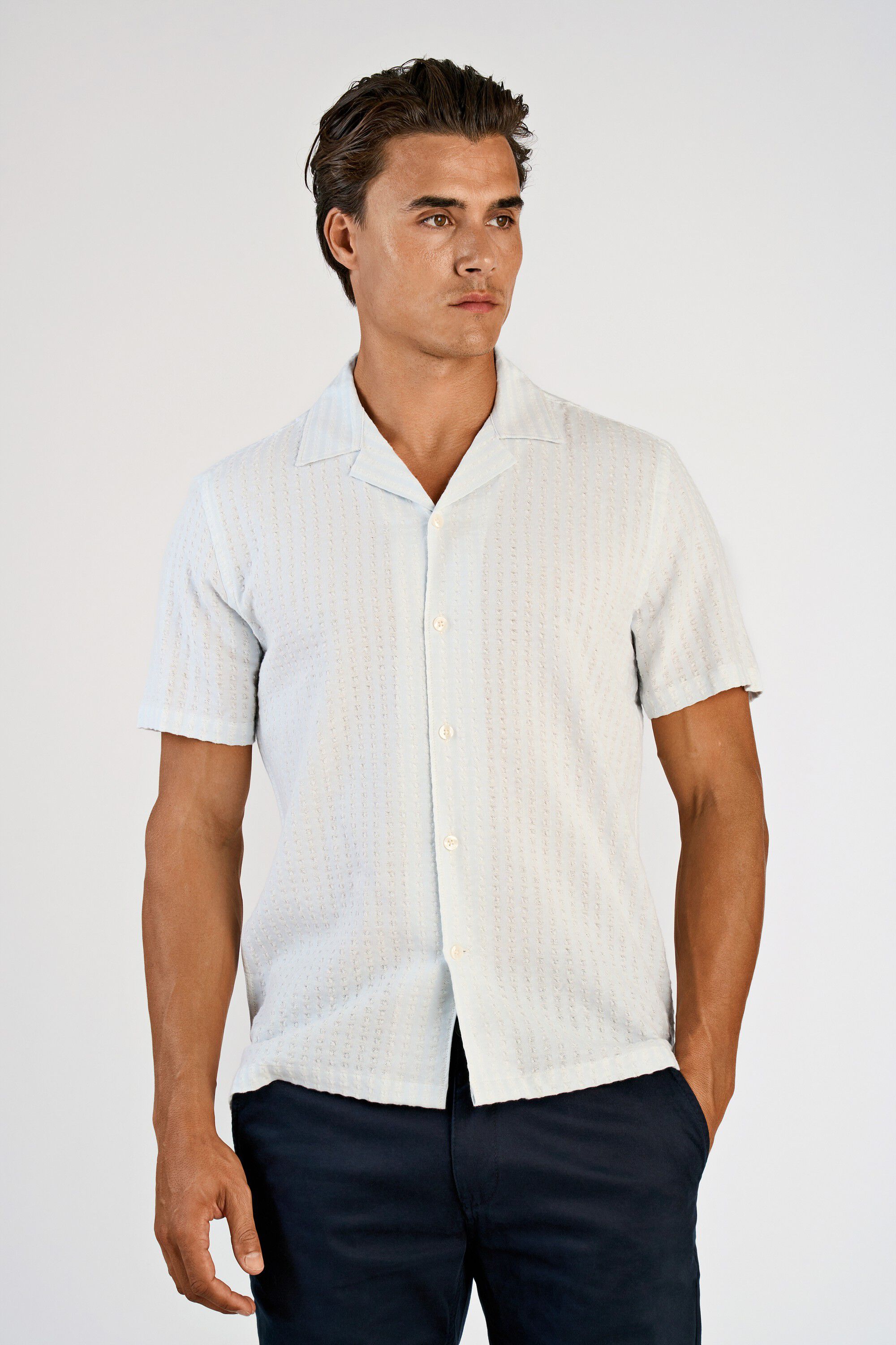 Cotton structure shirt S/S