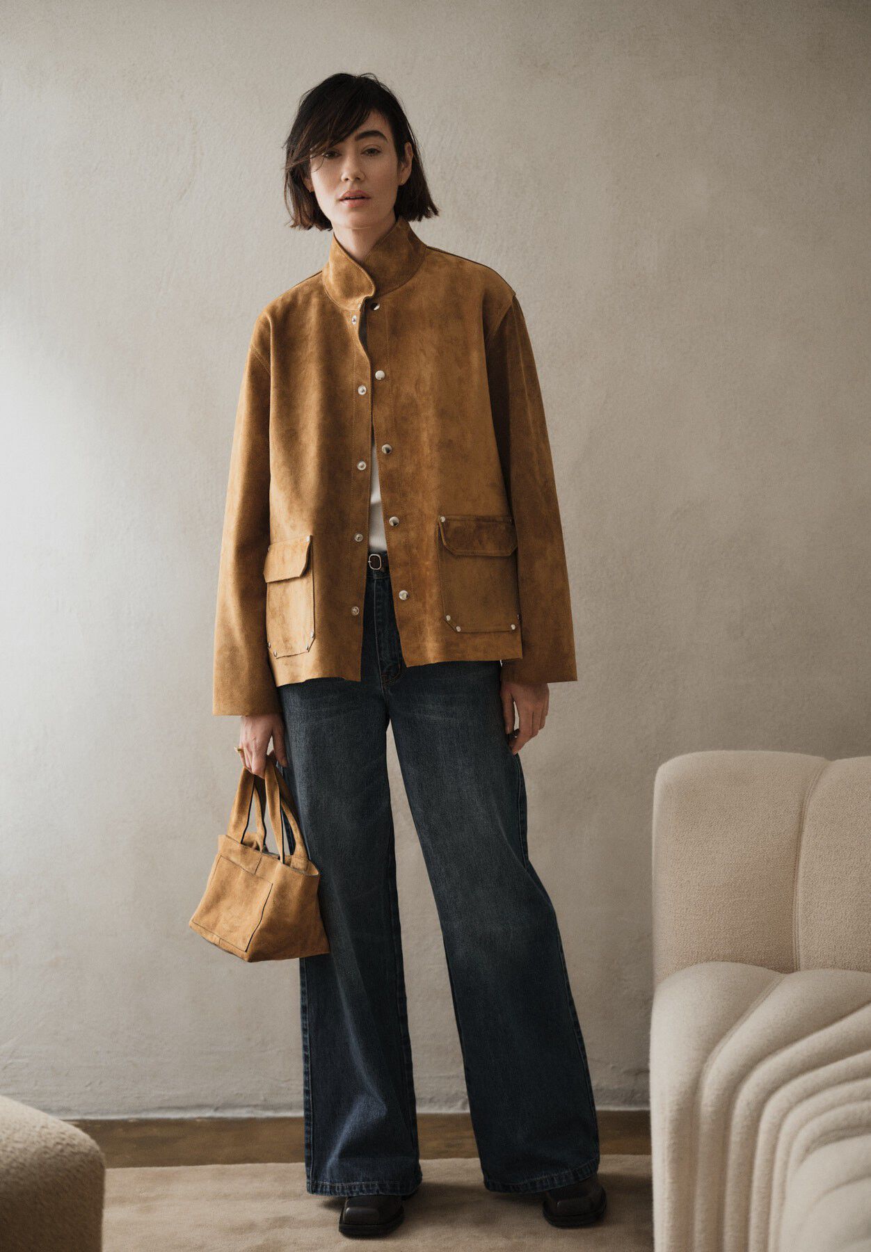 Heavy suede mini bag - Shalom
