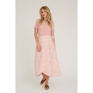 Rib knit short sleeve top