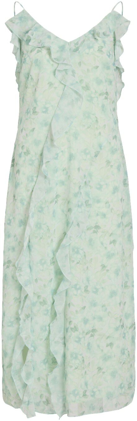 VIARIVA S/L FRILL STRAP MIDI DRESS