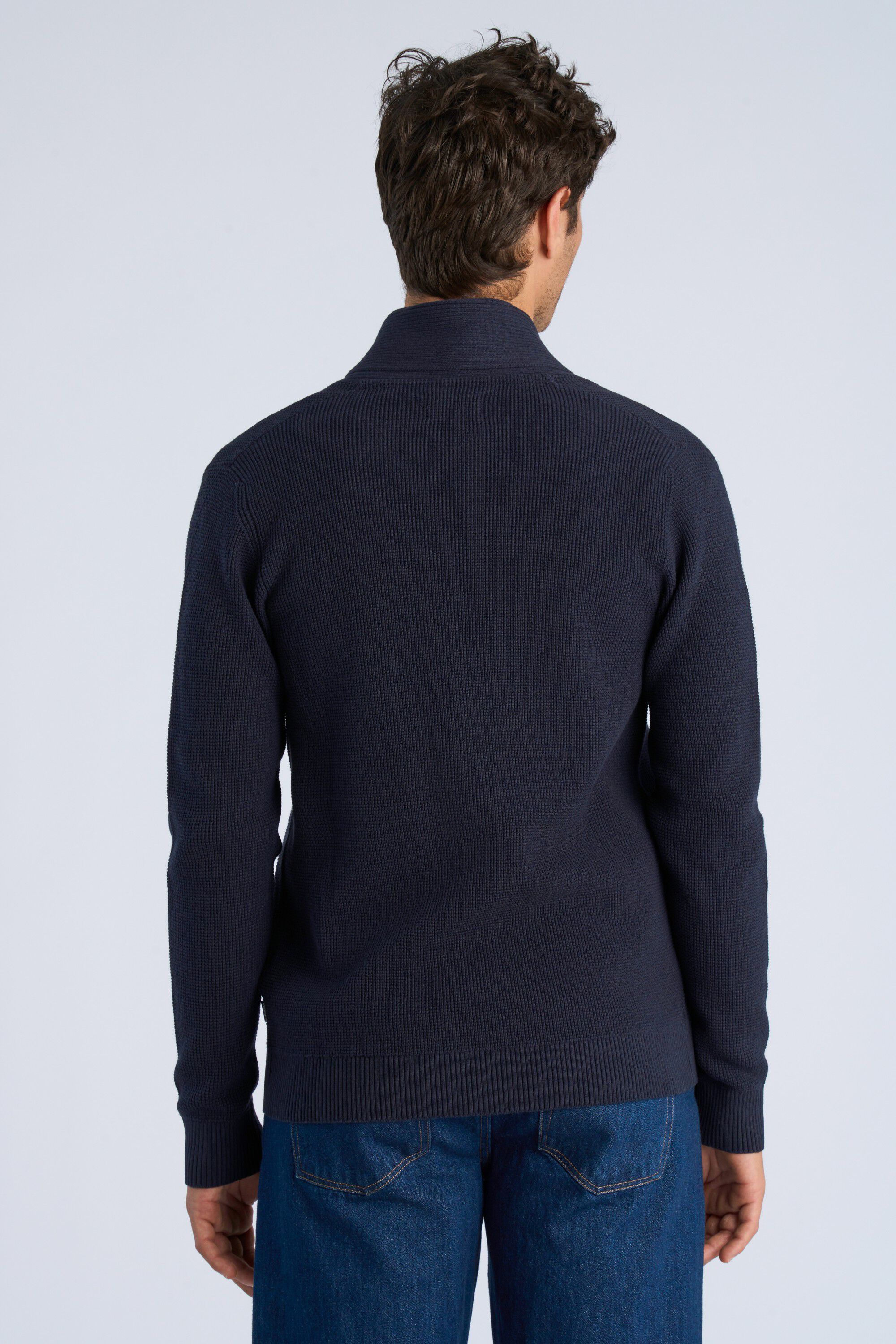 Recycled shawl collar cardigan