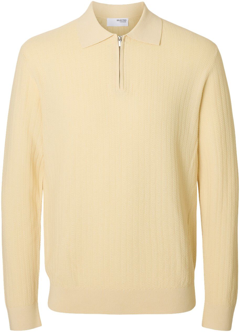 SLHCRAN LS KNIT STRUCTURE HALF ZIP