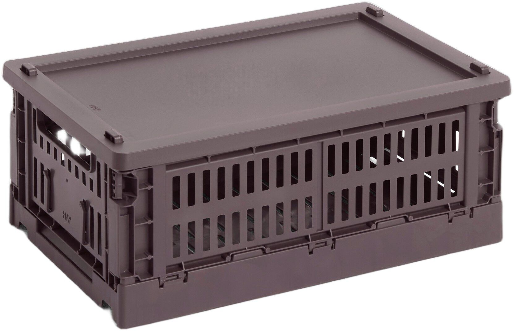 HAY Colour Crate Lid Plastic-Small-Bordeaux