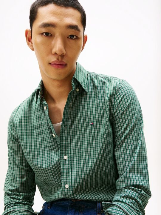 FLEX POPLIN MINI TARTAN RF SHIRT
