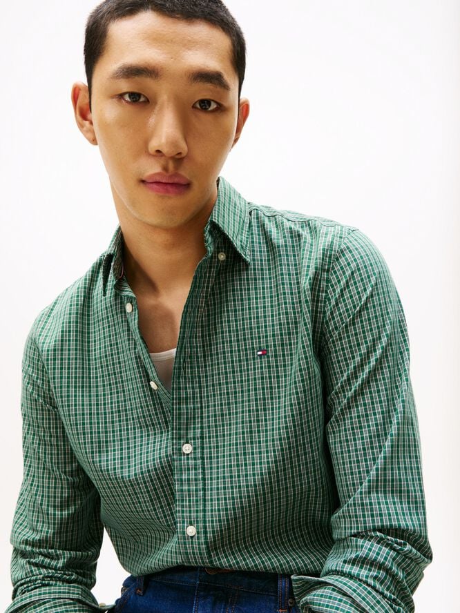 FLEX POPLIN MINI TARTAN RF SHIRT
