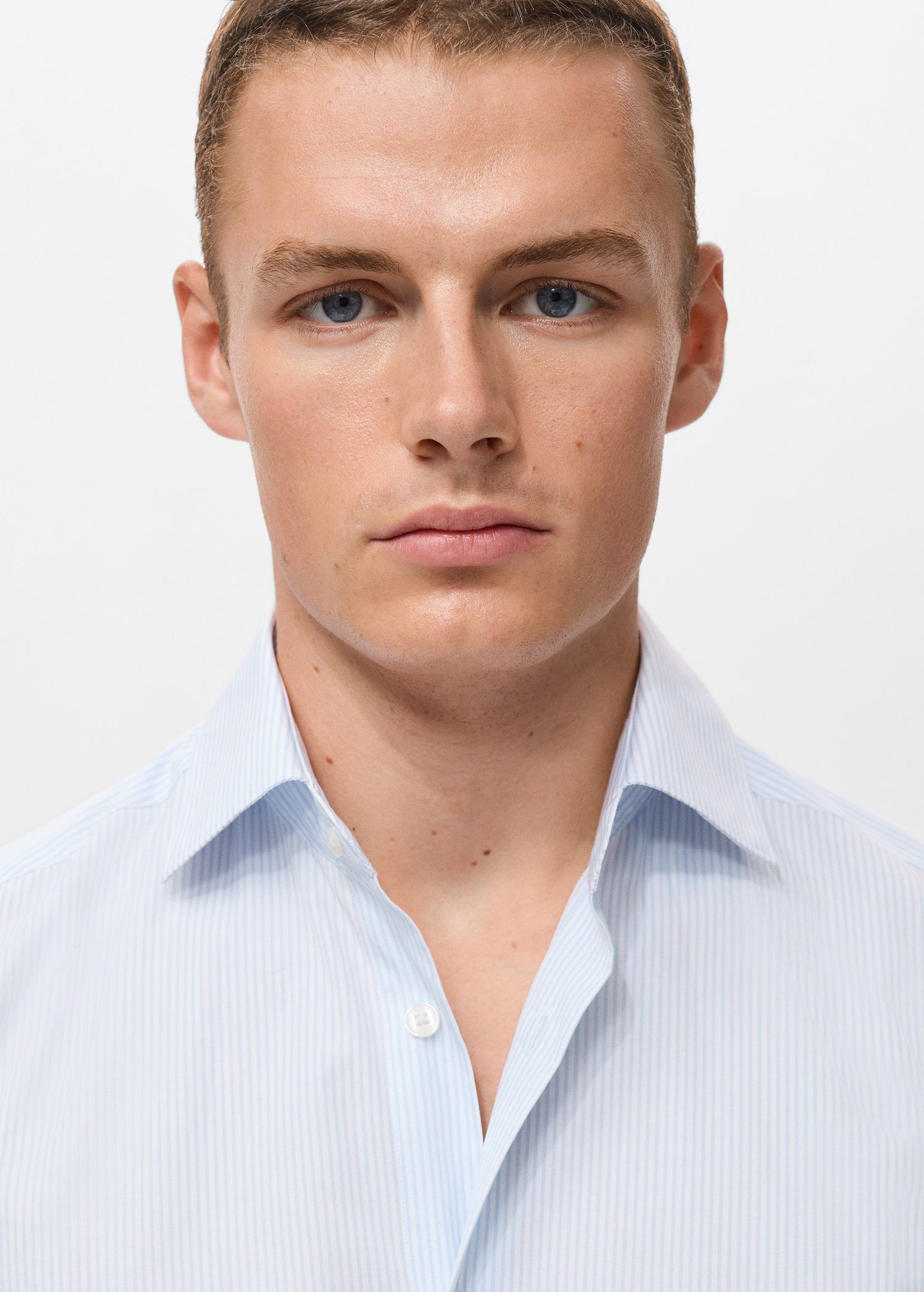 100% cotton striped slim-fit shirt