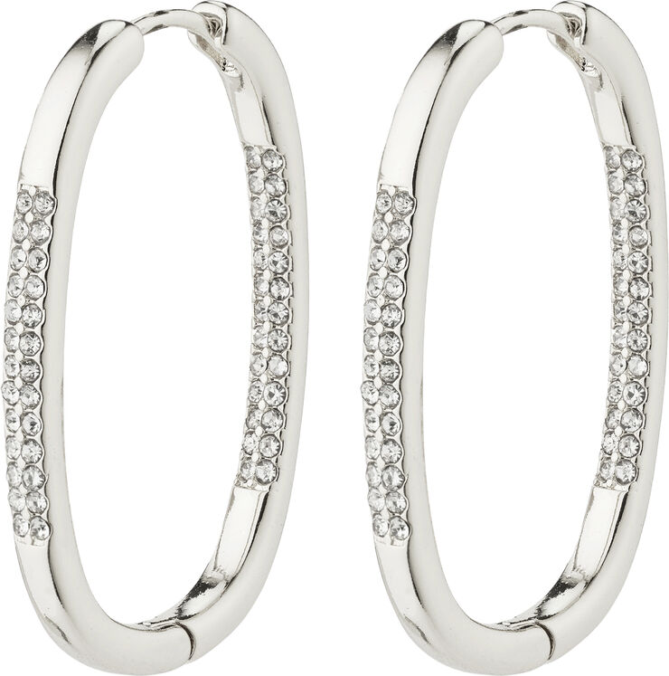 STAR recycled hoops silver-plated