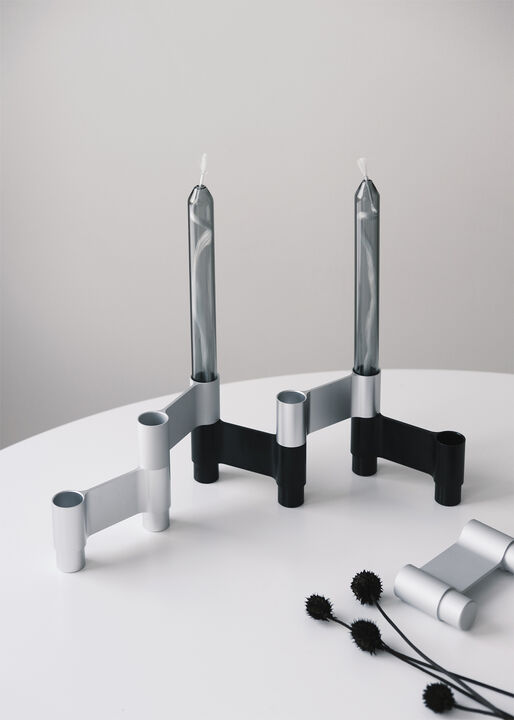 LINK, CANDLE HOLDER, MATT ALUMINIUM, 11060M