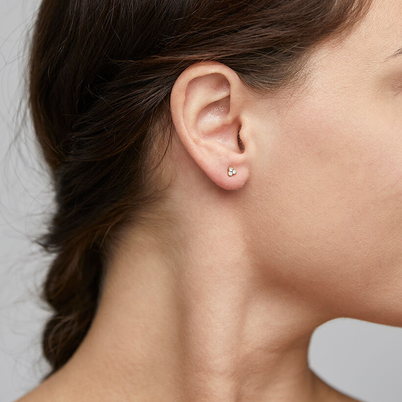 &Oslash;reringe, caily, guldbelagt, krystal