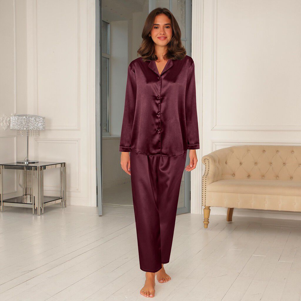 Satin Long Sleeve Pyjamas