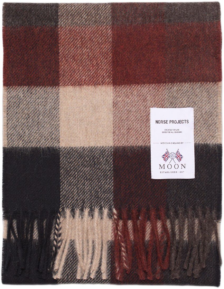 Norse Moon Merino Lambswool Checked Scarf