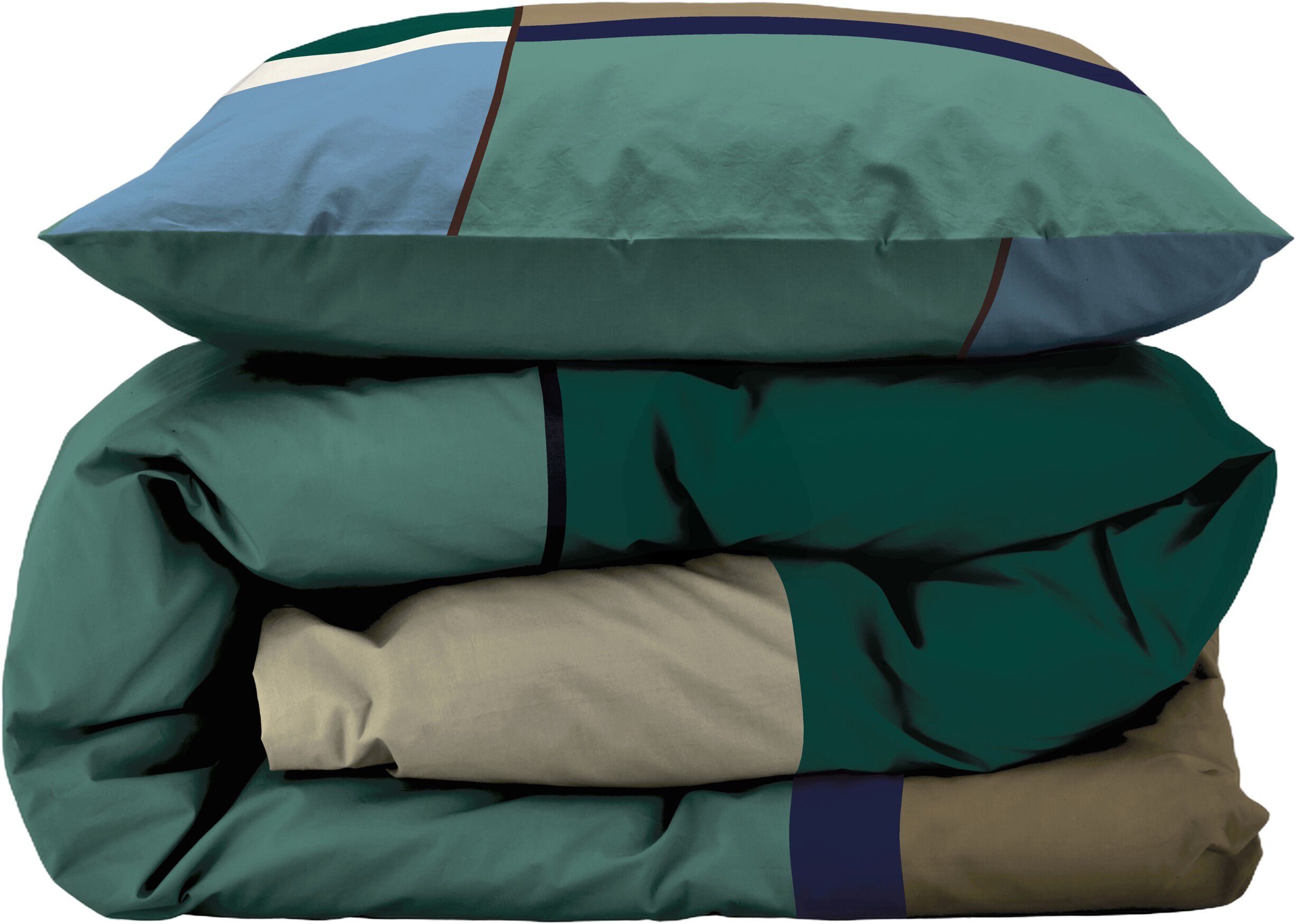 P&aring;slakanset 140x200 Colour Block Lavender