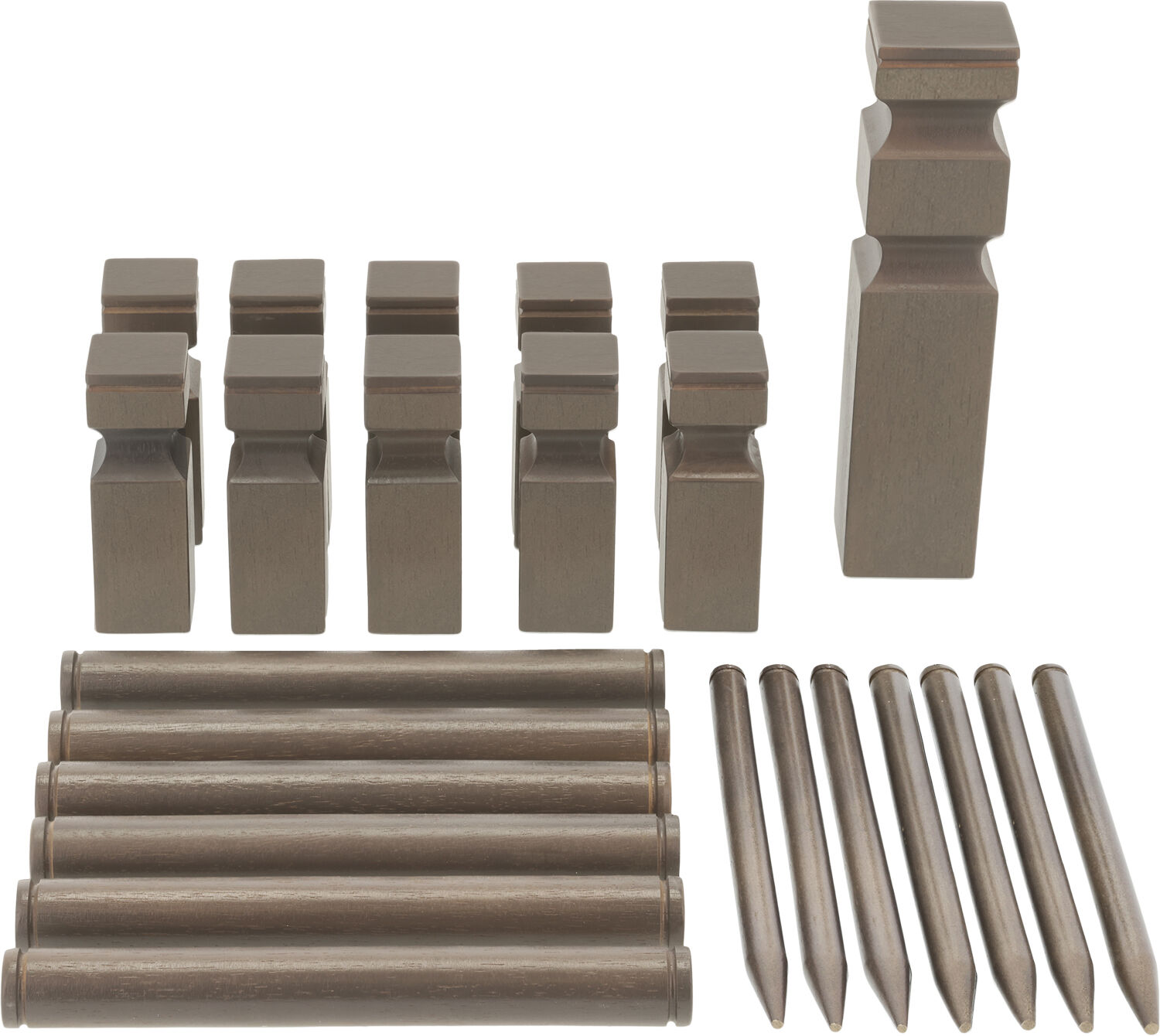 Kubb Gr&aring;/Brun Gummitr&auml;