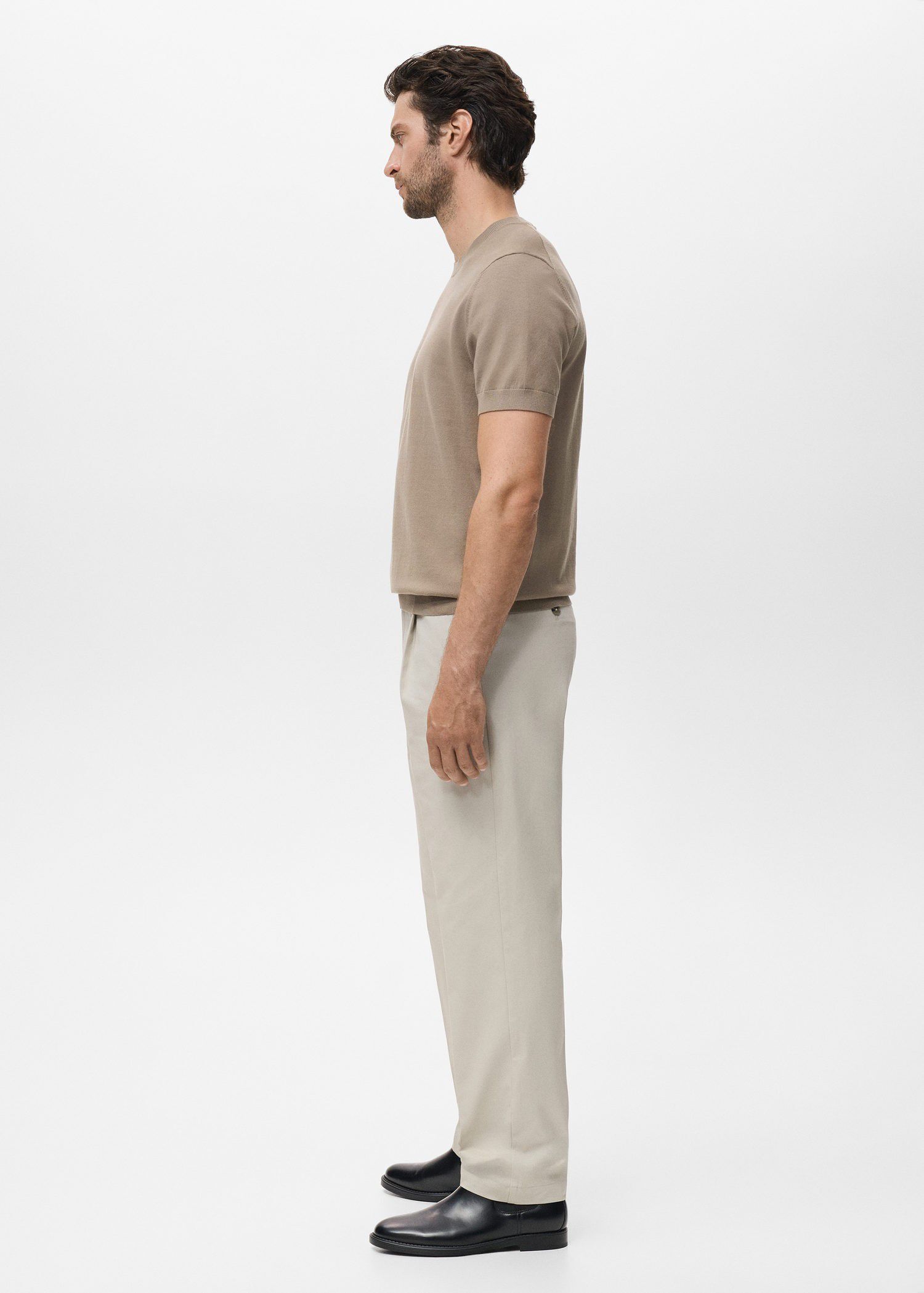 Cotton fine-knit t-shirt